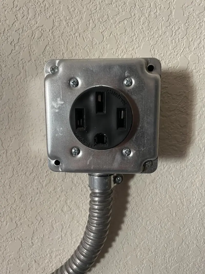 NEMA 14-50 outlet installed for Electrical Panel Upgrade in Danville
